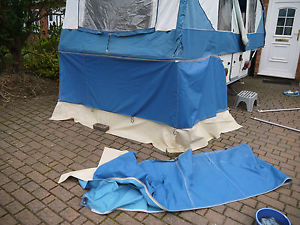 PENNINE fiesta UNDERBED SKIRTS FOR A folding camper blue
