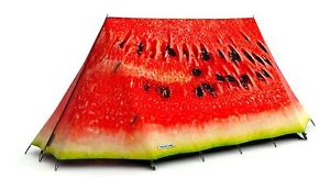 FieldCandy 2-Person Tent WATERMELON Design Camping Backpacking Outdoor Shelter