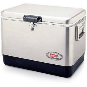 Coleman 54-Quart Steel Cooler Cold Canned Drinks Beer Tailgate Party Groceries