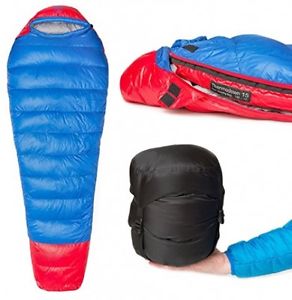 Thermodown 15 Degree Down Mummy Sleeping Bag - Ultralight Cold Weather, 3 Bag -