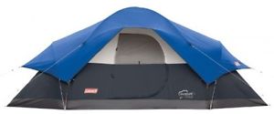 Coleman Red Canyon 8 Person Tent Hiking Camping Outdoor Trekking Screened Blue