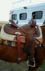 Ammerman barrel saddle 14" NICE!!