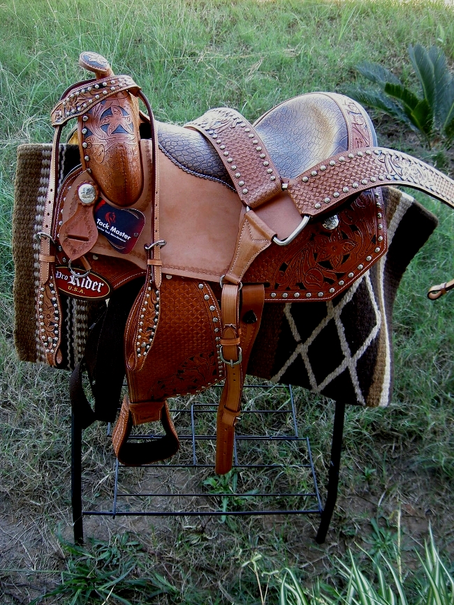 Horse Western Barrel Show Pleasure LEATHER SADDLE Bridle  50104