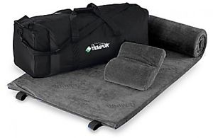 Travel Set Sleep System Mattress Neck Pillow Duffle Bag Terry Velour Covers Camp