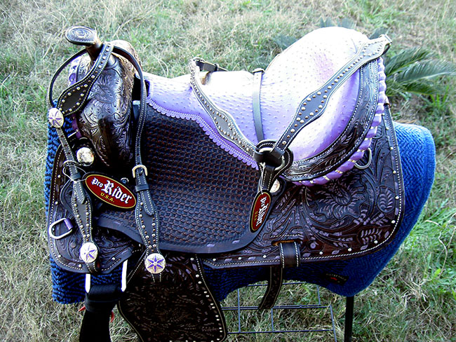 Horse Western Barrel Show Pleasure LEATHER SADDLE Bridle  50176