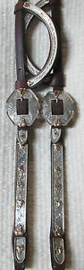 NEW STERLING OVERLAY SHOW HEADSTALL - BROKEN HORN SILVER -#5