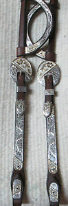 NEW STERLING OVERLAY SHOW HEADSTALL - BROKEN HORN SILVER #3