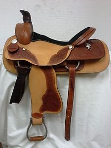Dakota Saddlery Roughout Roping Saddle Used 17" Full Quarter Horse Bar