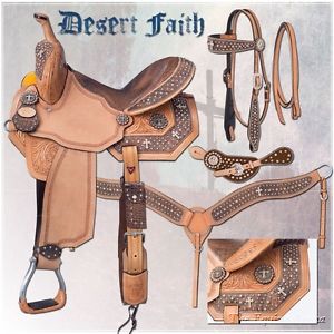 16 Inch Silver Royal Pistol Annie Saddle Package Headstall, Reins & Breastcollar
