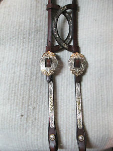 NEW STERLING OVERLAY SHOW HEADSTALL - Just 4 Show Saddlery #1