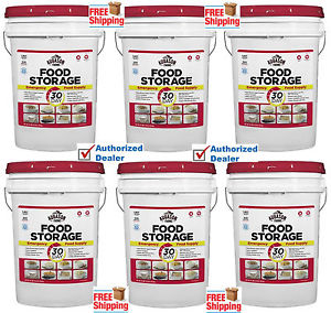 Augason Farms 180 Days Food Storage - Emergency Food Supply 6 x 7 Gallon Pail
