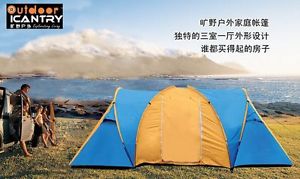 Ozark Trail 5-8Person 3-Room Instant Cabin Tent Large Outdoor Camping Light Easy