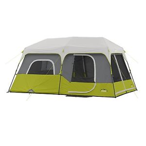 9 Person Cabin Tent Instant 60 Second Setup fits 2 Queen air mattresses-14' x 9'