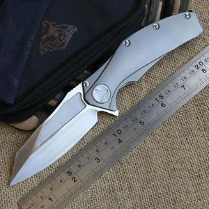 Kevin John matrix Anodizing titanium handle S35vn blade ball bearing EDC knife