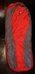 Big Agnes Encampment 15 Degree Sleeping Bag Long Right Zip Red Gray EUC