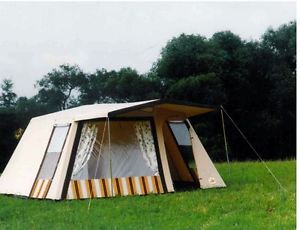 Wohnzelt, Hauszelt, Steilwandzelt, Bungalowzelt Baumwolle Zelt Rügen