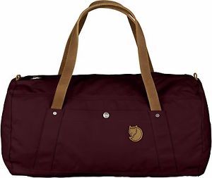 FJALLRAVEN Classic Duffel Bag No 4. durable,waxed fabric with straps DARK GARNET