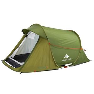 Green  Pop Up Easy-to-carry Tent 2 Person Quechua Camping Waterproof  UV prot