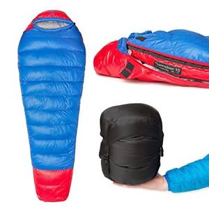 Thermodown 15 Degree Down Mummy Sleeping Bag - Ultralight Cold Weather, 3 Season