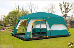 Family Camping Automatic Outdoor Double Layer Waterproof 10 Person Tent #ZP023