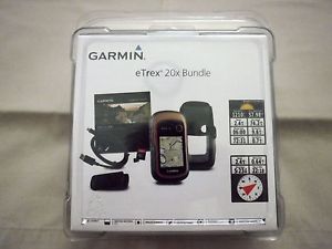 NEW! GARMIN eTREX 20x Bundle Handheld GPS Mount Capability Color 3.7+ GB Memory