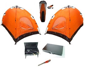 2 Instant Automatic PopUp Backpacking Camping Hiking 2 Man Tents w/GRILL/LIGHTER