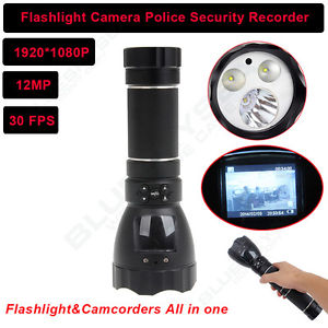 Police Camera Body Security Guard Recorder DVR Cam 1080P Night Vision Flashlight