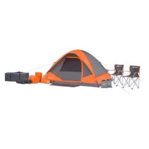 Ozark Trail 4 Persons Tend 22 piece Camping Combo Kit Chairs Sleeping Bags