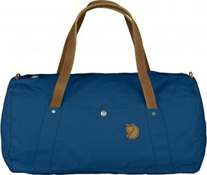 FJALLRAVEN Classic Duffel Bag No 4. durable,waxed fabric with straps LAKE BLUE