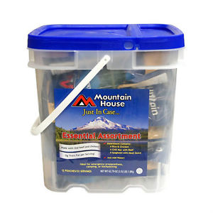 8 - Mountain House Essential Assortment Buckets- 24 Pouches - 64 Servings- Fresh
