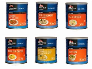 BEST SELLING Meals #10 Cans Mountain House Freeze Dried Food - 6 Cans NEW!