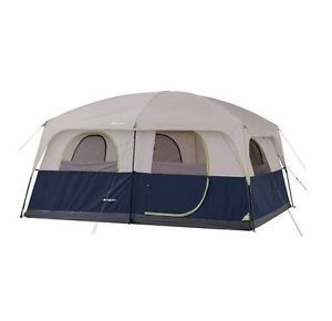 Ozark Trail 14' x 10' Family Cabin Tent Fits 2 Queen Sized Airbeds Sleeps 10