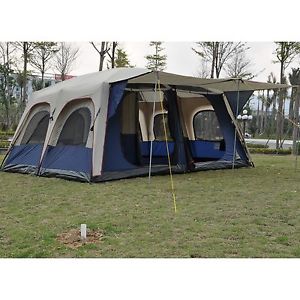 Outdoor tent 12 Person 3 room Double-layer Waterproof Camping huge Family Tents