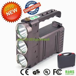 Waterproof Tactical Flashlight 3x CREE XM-L T6 LED Aluminum Alloy 3T6 Torch Lamp