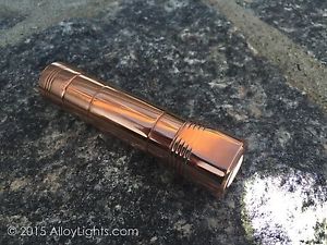 SOLID COPPER - High-Output Rechargeable 18650 LED Artisan Flashlight Torch EDC