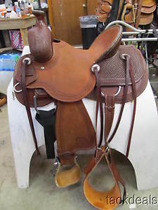 Teskeys Ranch Roping Saddle 14" Never Used New Will James