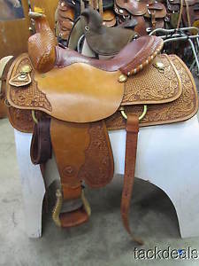 Tom Camarillo Roper Circle Y Hand Made Rare Roping Saddle Mint Used Little