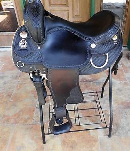 Black Western TennesseanSaddle by National Bridle
