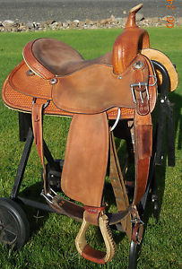 15" Meleta Brown Crates Freedom Barrel Racing Saddle 9230-2
