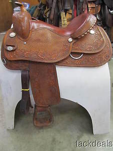 Circle Y Hand Made Fancy Reiner Reining Saddle 15 1/2" Used