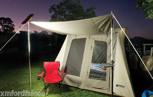 SOLAR POWERED LED Camp Light TENT POLE ANNEX AWNING DOBLE OUTDOORS