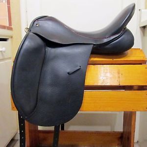 JRD "Bella" Dressage Saddle  2013 Black with Red piping 19"