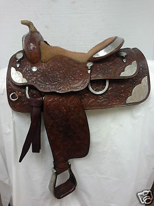 McLellands 16" Western Pleasure Show Saddle Used Regular Quarter Horse Bars