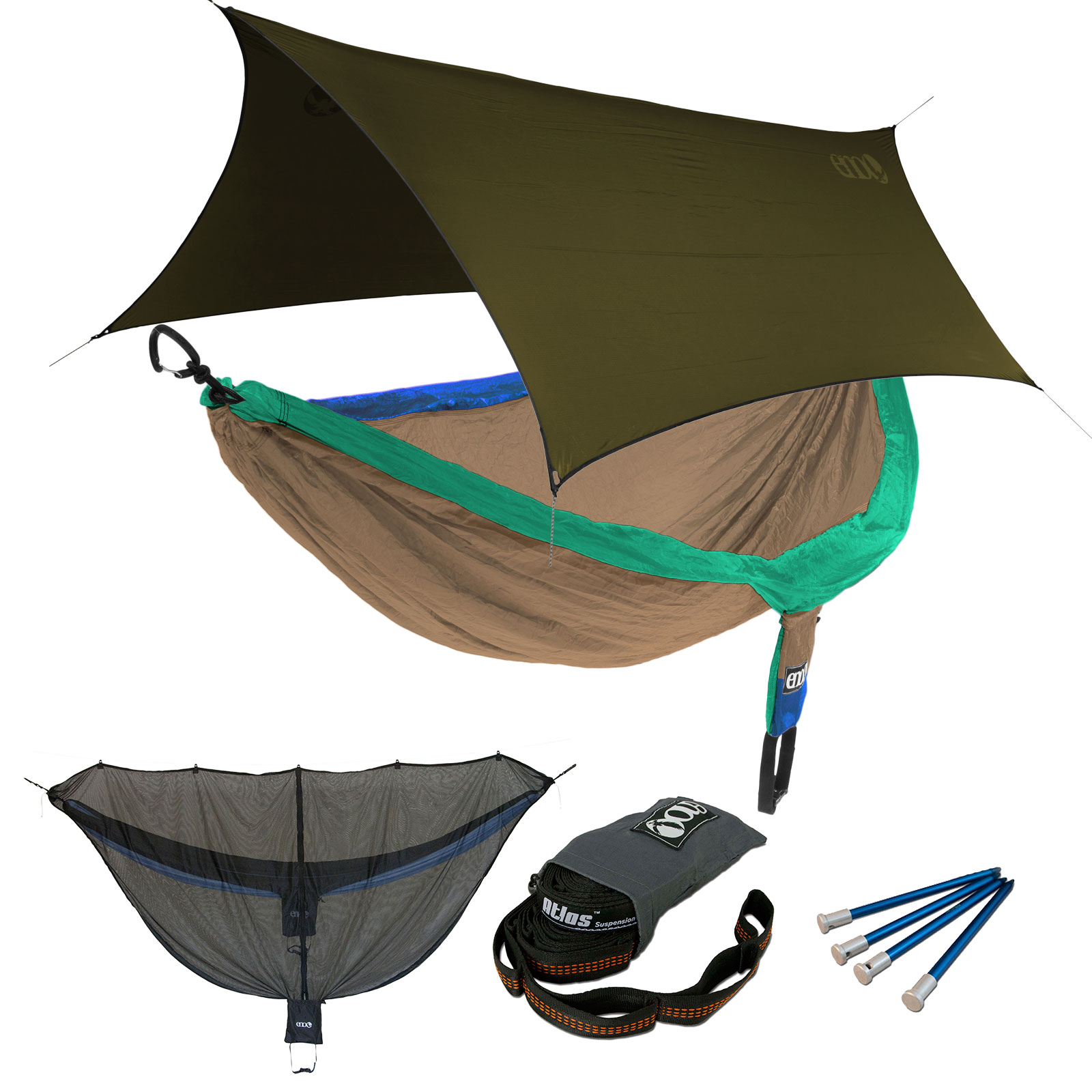 ENO DoubleNest OneLink Sleep System - ATC Special Edition Hammock & Olive Profly