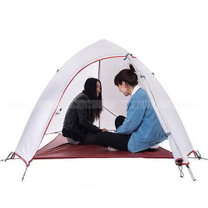 Outdoor 3 Person Tent Ultralight Camping Tent Silicone Fabric Double-layer Tent