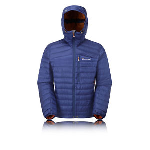 Montane Featherlite Down Womens Blue Pertex Water Resistant Hooded Jacket Top