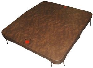 NEW 80 In. X 75 In. Rectangle Spa Cover In Brown (5 In. X 3 In. Taper)