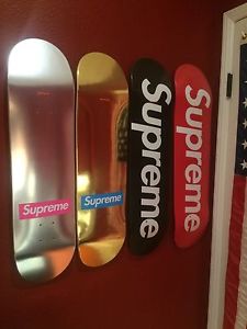 SUPREME GOLD & SILVER FOIL DECKS SET & BLACK AND RED AND GOLD LOGO DECK SET RARE