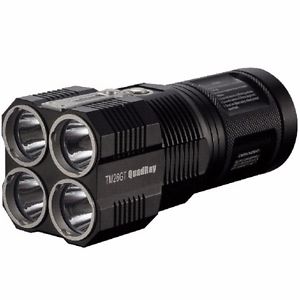 NEW NITCOR Tm26gt Rechargeable Flashlight, Black, 3500 Lm, 4 X