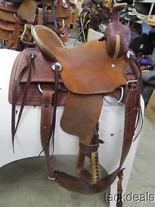 Teskeys Youth Ranch Saddle 12" Lightly Used High Back Cowboy